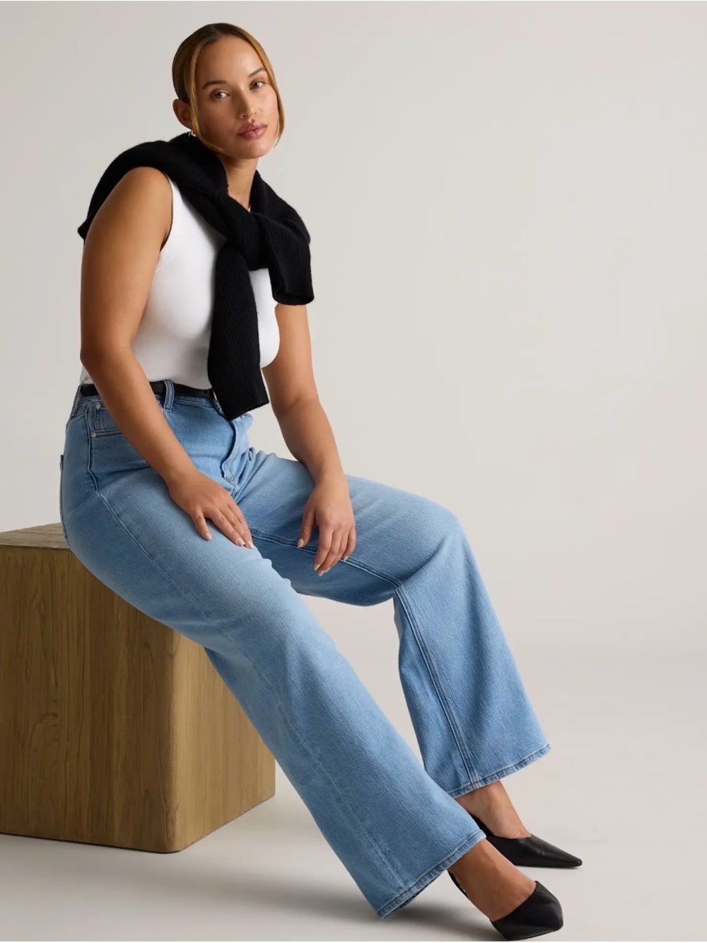 Quince Bella Stretch Relaxed Straight Jeans
